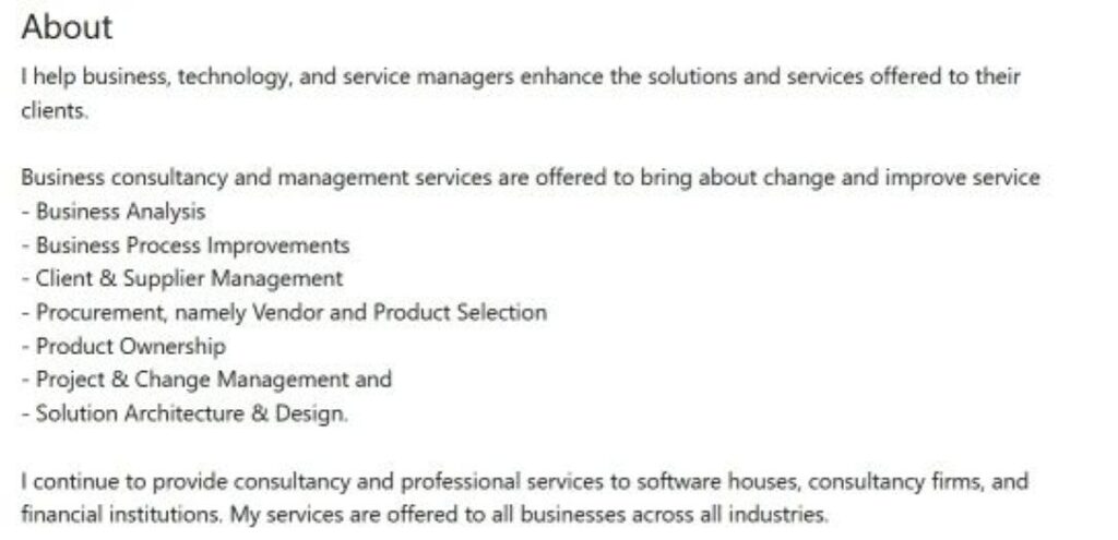 About section of Bejul Shah's LinkedIn profile.